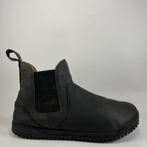 Xero Shoes Ridgeway Chelsea Mens 10.5 Minimalist Barefoot Black Leather Boots - Picture 1 of 11